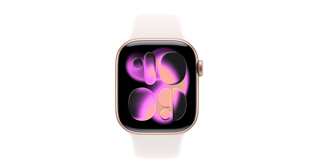 Apple Watch 11 42mm Rose Gold Al Light Blush Sport Band