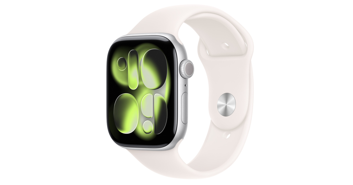 Apple Watch Series 11 46mm Silver Sport Light Blush S/M GPS