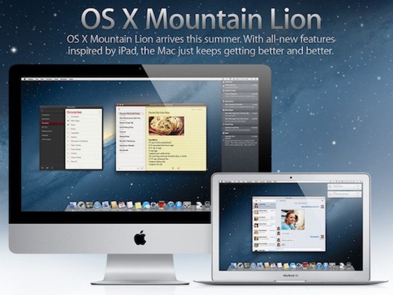 احتمال انتشار Mac os x mountain lion در ماه جون