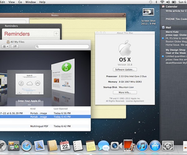 استقبال از Mac OS X Mountain Lion
