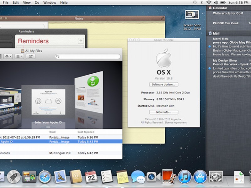 استقبال از Mac OS X Mountain Lion