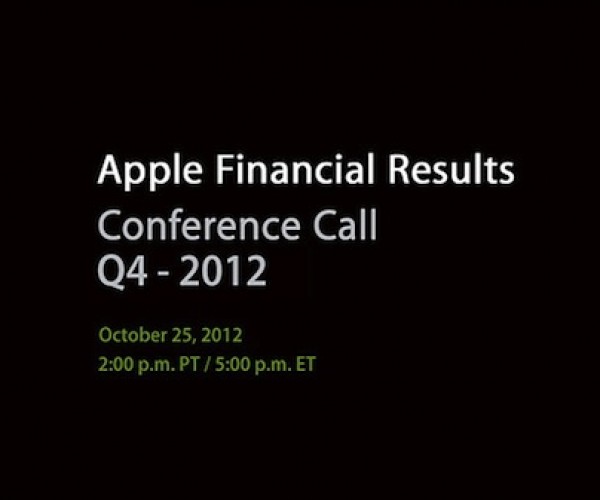 کنفرانس گزارش مالی سه ماهه چهارم اپل در ۲۵ اکتبر