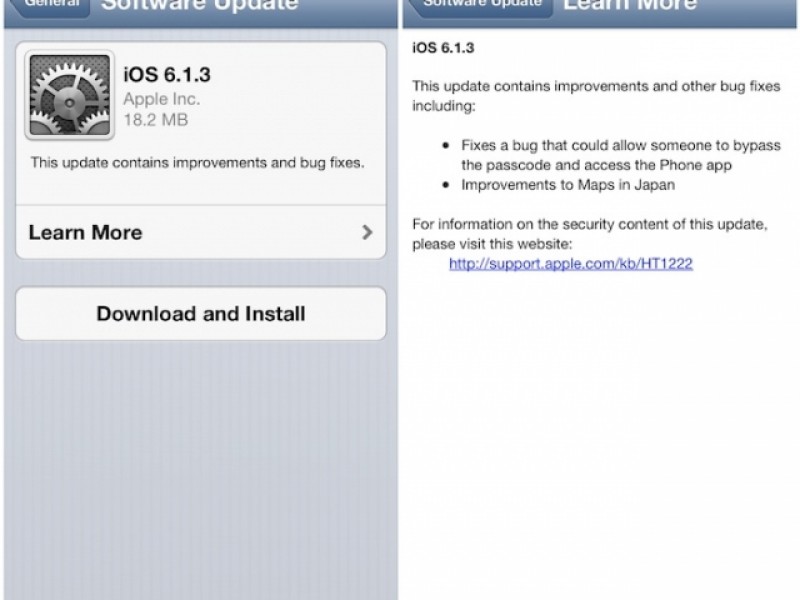 iOS 6.1.3 عرضه شد