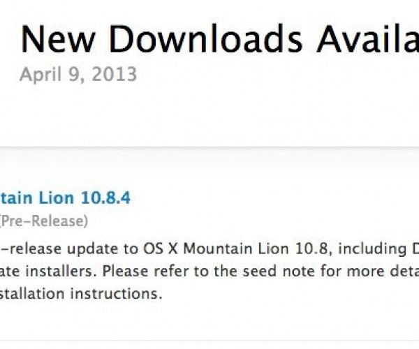 دومین نسخه آزمایشی OSX Mountain Lion 10.8.4 عرضه شد
