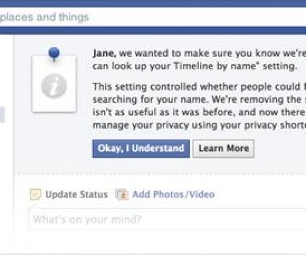 فیس بوک امکان غیرقابل جستجو بودن از طریق اسم را حذف کرد