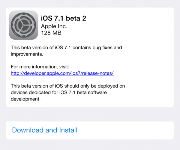 دومین نسخه آزمایشی iOS 7.1 عرضه شد [بروز‌ رسانی شد]