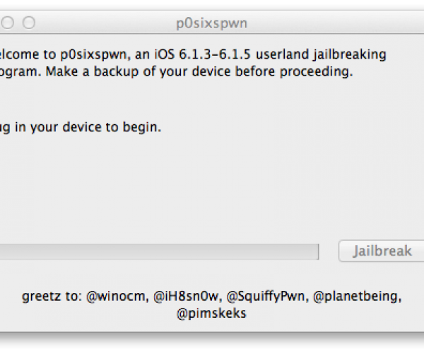 ابزار P0sixspwn برای جیلبریک آنتترد iOS 6.1.3 – 6.1.4 – 6.1.5 عرضه شد