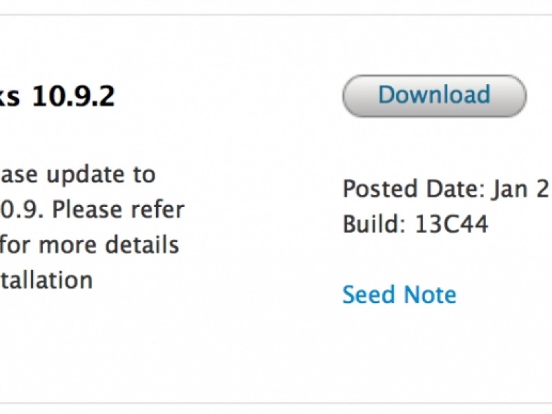 سومین نسخه آزمایشی OS X Mavericks 10.9.2 عرضه شد