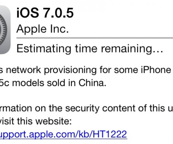 iOS 7.0.5 برای برخی مدل های آیفون ۵s و ۵c عرضه شد