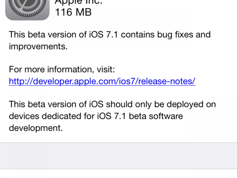 سومین نسخه آزمایشی iOS 7.1 عرضه شد