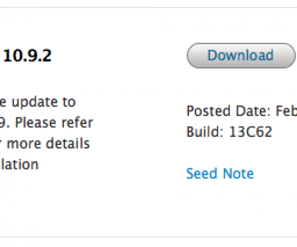 عرضه هفتمین نسخه آزمایشی OS X Mavericks 10.9.2