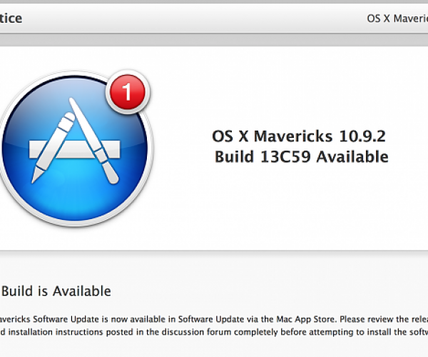 ششمین نسخه آزمایشی OS X Mavericks 10.9.2 عرضه شد
