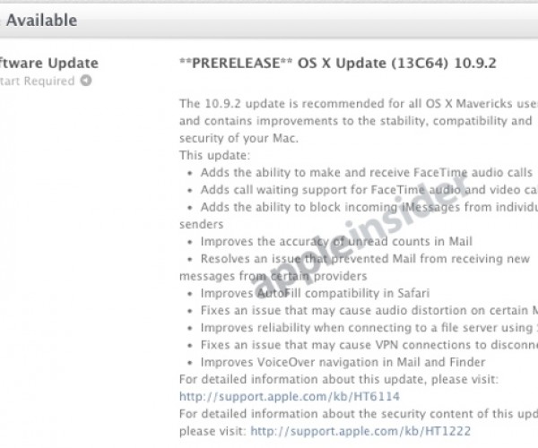 نسخه نهایی OS X Mavericks 10.9.2 آماده عرضه می باشد