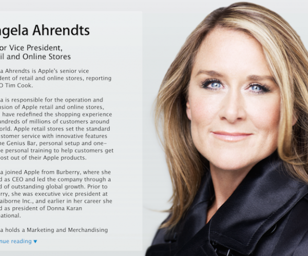 آغاز به کار رسمی Angela Ahrendts در تیم رهبری اپل