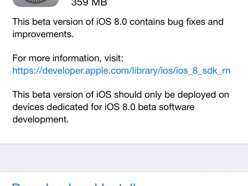 iOS 8 beta 2 عرضه شد