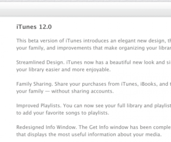 iTunes 12 Beta 3 عرضه شد
