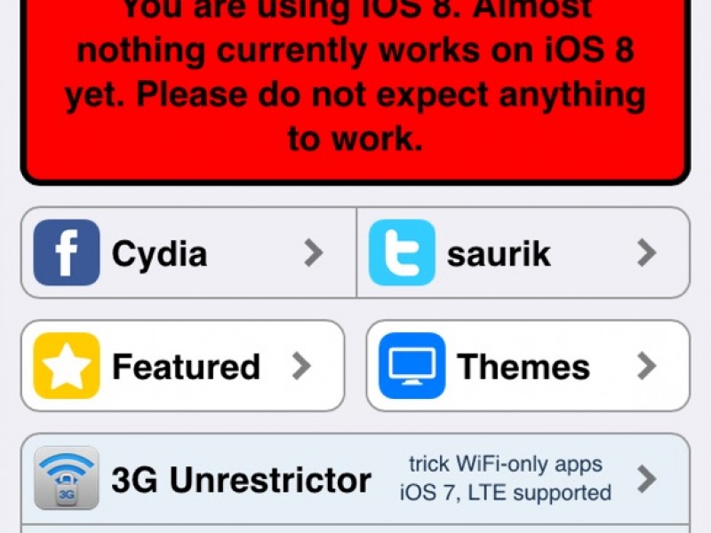 عرضه نسخه دستی Cydia هماهنگ با iOS 8 توسط Saurik
