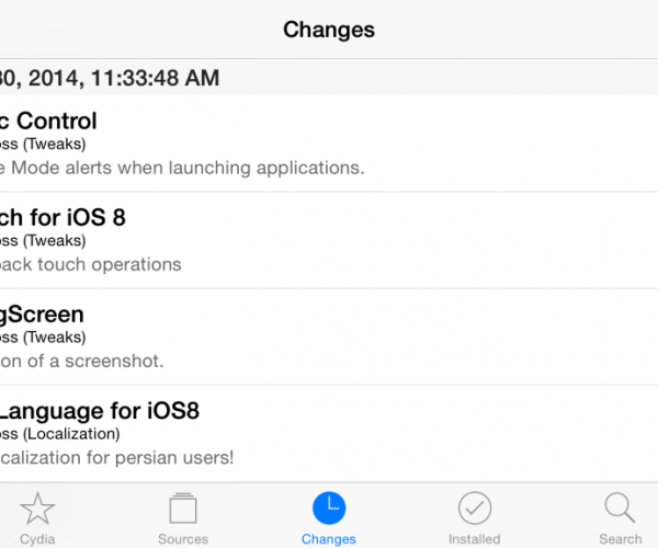 آپدیت سیدیا (۱.۱.۱۴) جهت هماهنگی بیشتر با iOS 8 و آیفون ۶ و ۶ پلاس