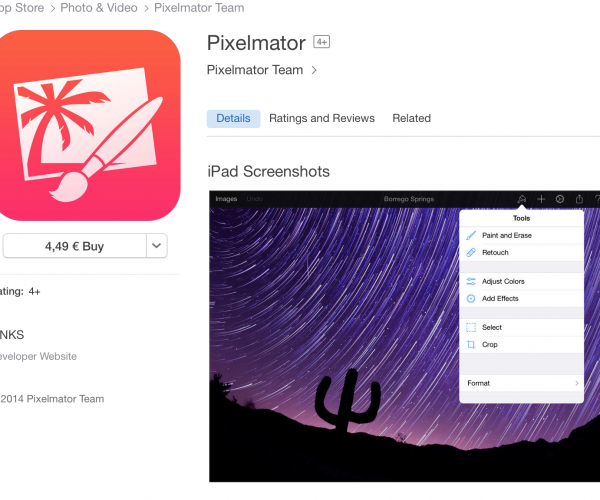 اپلیکیشن Pixelmator برای آیپد منتشر شد