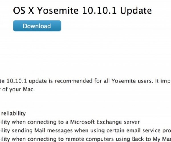 نسخه نهایی OS X 10.10.1 عرضه شد