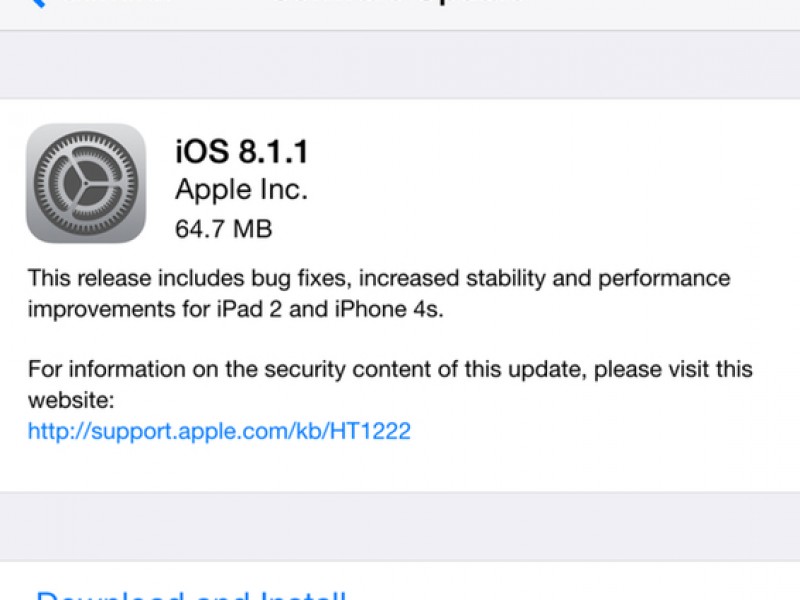 نسخه نهایی iOS 8.1.1 عرضه شد