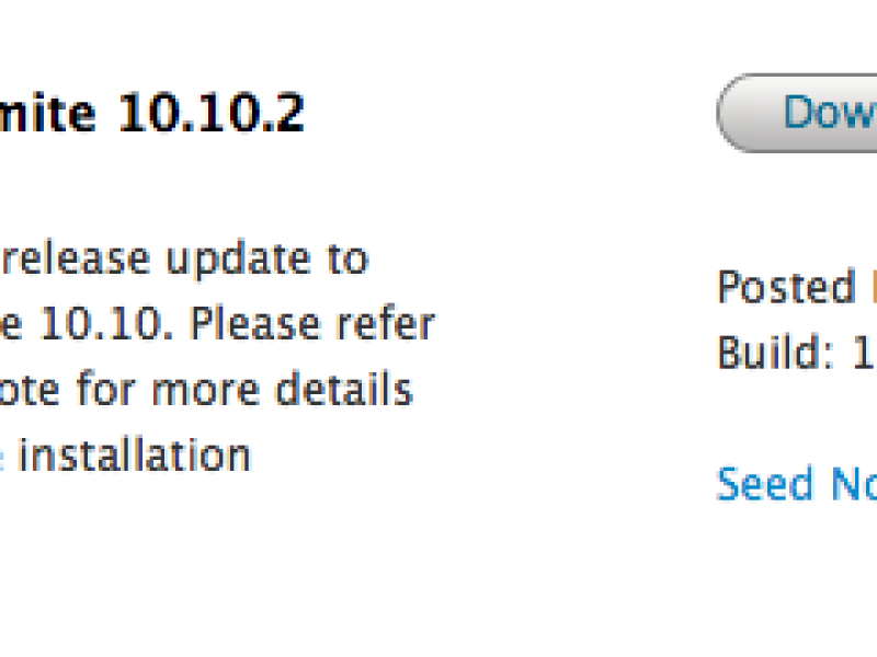 پنجمین نسخه آزمایشی OS X 10.10.2 عرضه شد