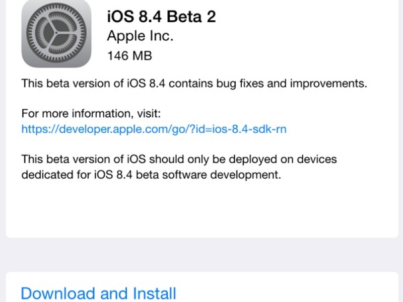 دومین نسخه آزمایشی iOS 8.4 عرضه شد
