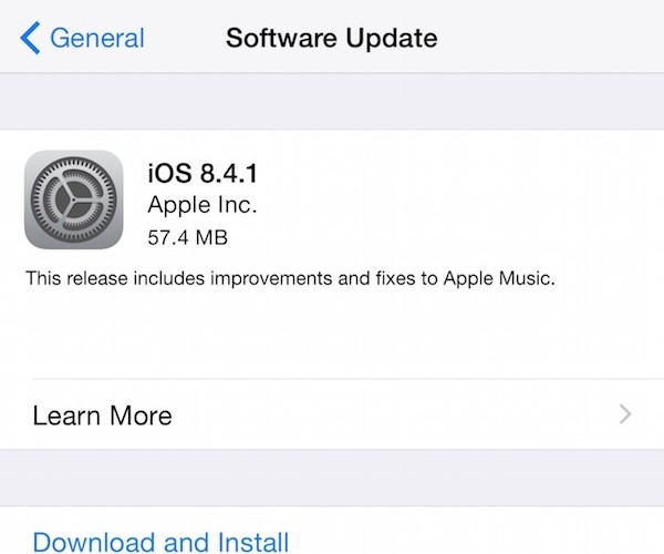 نسخه نهایی iOS 8.4.1 عرضه شد