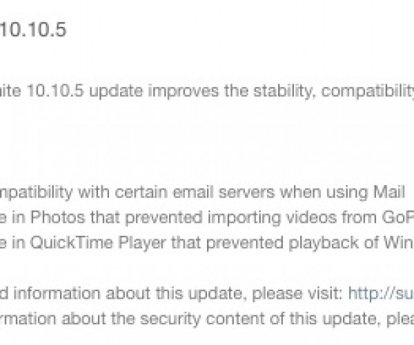 نسخه نهایی OS X 10.10.5 عرضه شد