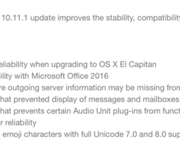 نسخه نهایی OS X El Capitan 10.11.1 عرضه شد