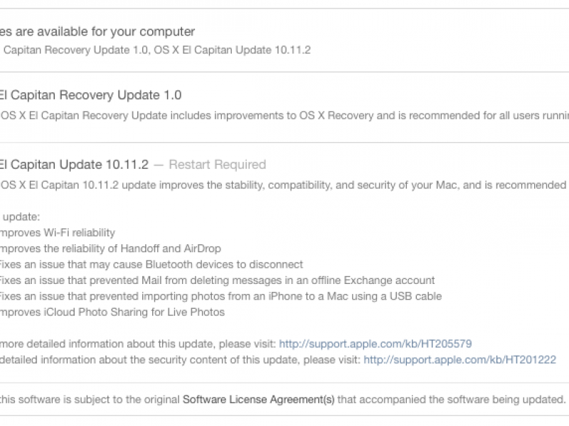 نسخه نهایی OS X El Capitan 10.11.2 عرضه شد