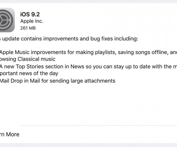 iOS 9.2 عرضه شد