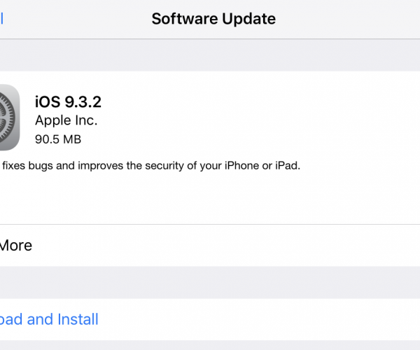 نسخه جدیدی از iOS 9.3.2 برای آیپد پرو ۹.۷-اینچی عرضه شد