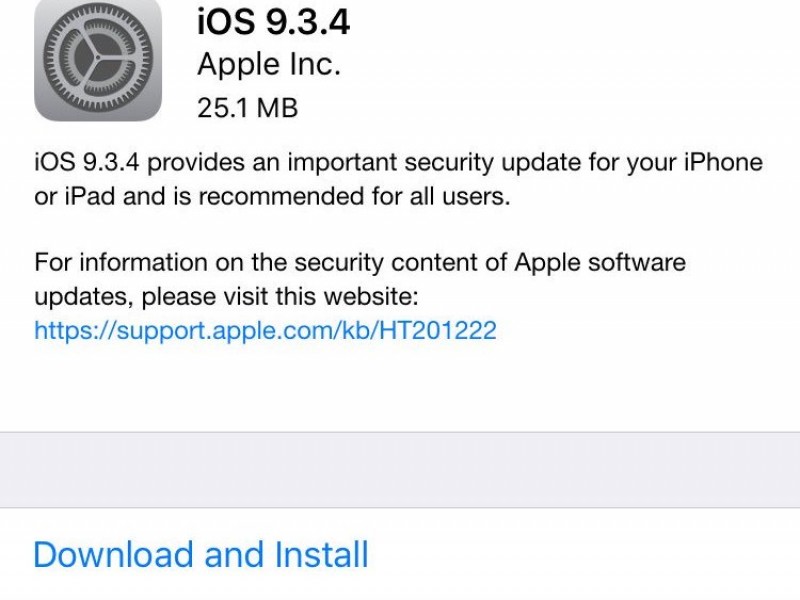 iOS 9.3.4 عرضه شد
