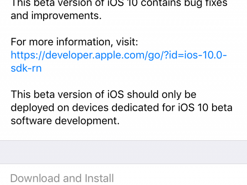 هشتمین نسخه آزمایشی iOS 10 عرضه شد