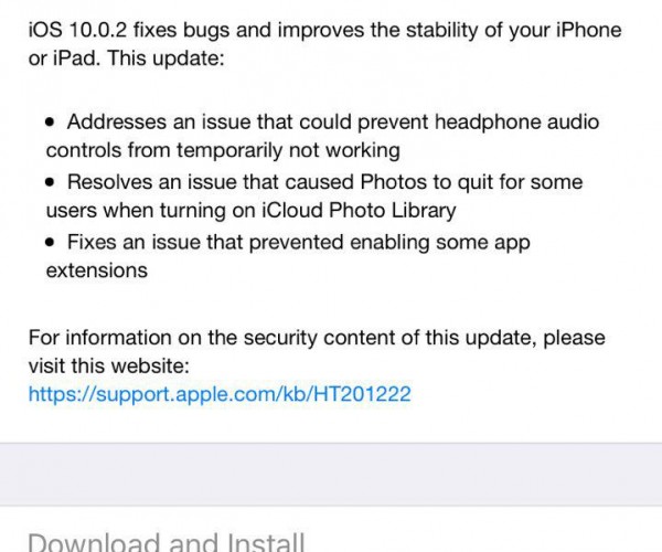 iOS 10.0.2 عرضه شد