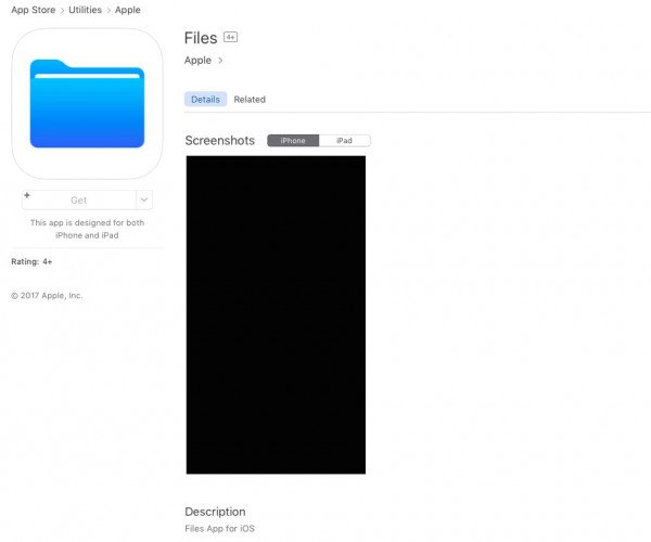 انتشار زودهنگام اپلیکیشن Files برای iOS 11 توسط اپل