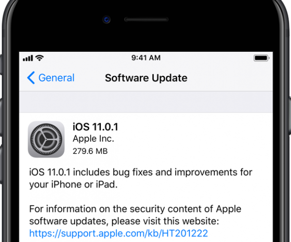 نسخه جدید iOS 11.0.1 عرضه شد