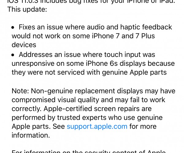 iOS 11.0.3 عرضه شد