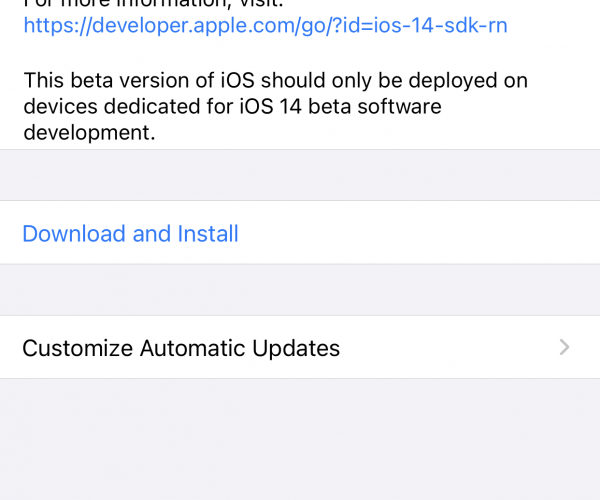 iOS 14 و iPadOS 14 بتا ۶ عرضه شد