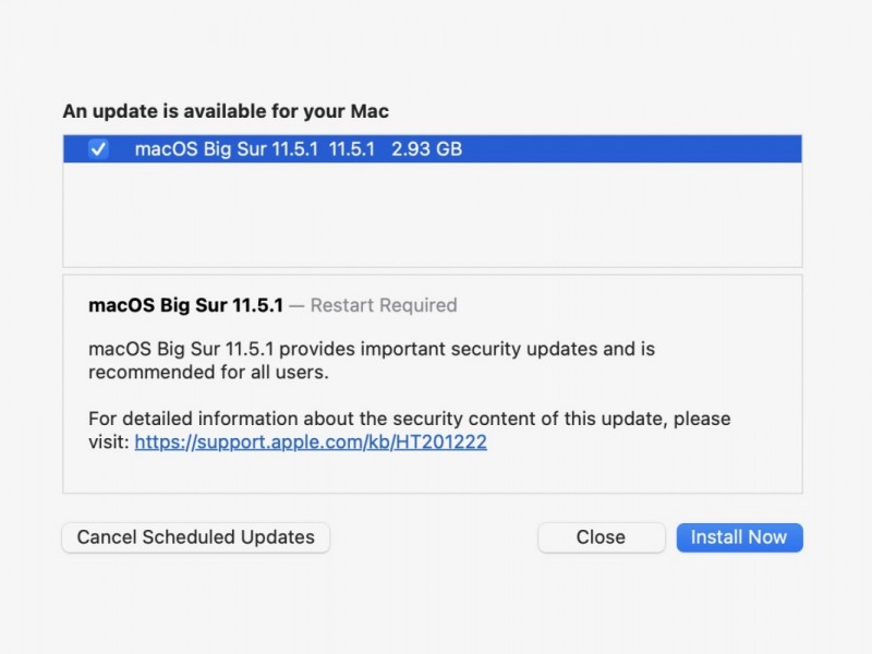 نسخه نهایی macOS Big Sur 11.5.1 عرضه شد