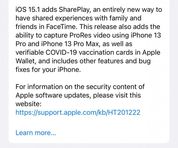 نسخه نهایی iOS 15.1 و iPadOS 15.1 عرضه شد