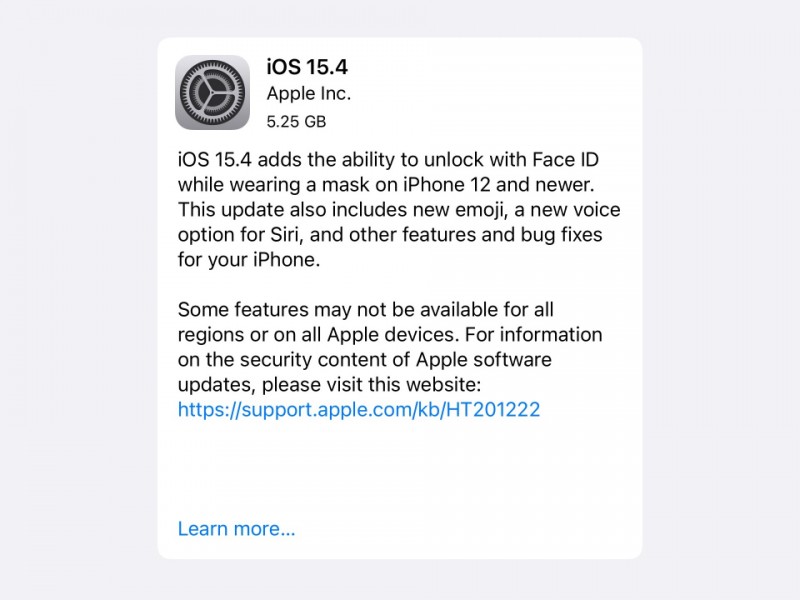 نسخه نهایی iOS 15.4 و iPadOS 15.4 عرضه شد
