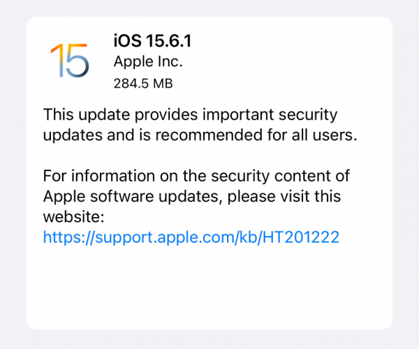 نسخه جدید iOS 15.6.1 و iPadOS 15.6.1 عرضه شد