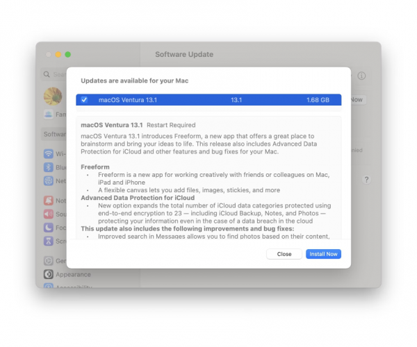 نسخه نهایی macOS Ventura 13.1 عرضه شد