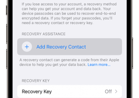 آموزش اضافه کردن Recovery Contact برای بازیابی Apple ID