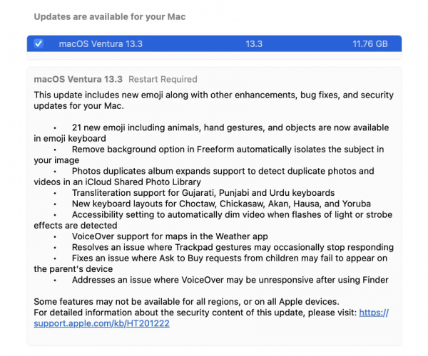 نسخه نهایی macOS Ventura 13.3 عرضه شد