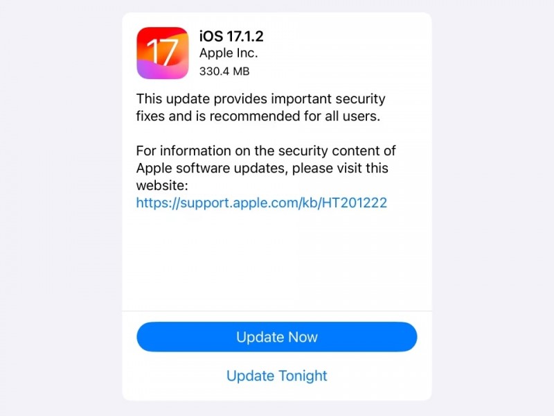 نسخه نهایی iOS 17.1.2 و iPadOS 17.1.2 عرضه شد