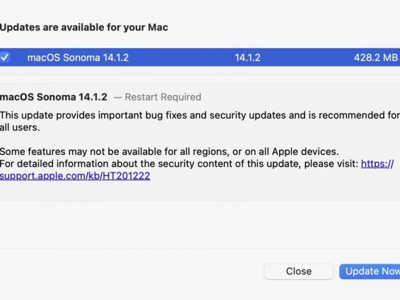 نسخه نهایی macOS Sonoma 14.1.2 عرضه شد