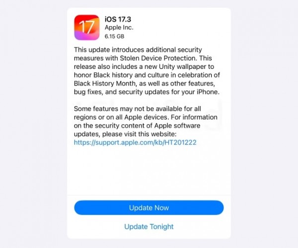 نسخه نهایی iOS 17.3 و iPadOS 17.3 عرضه شد